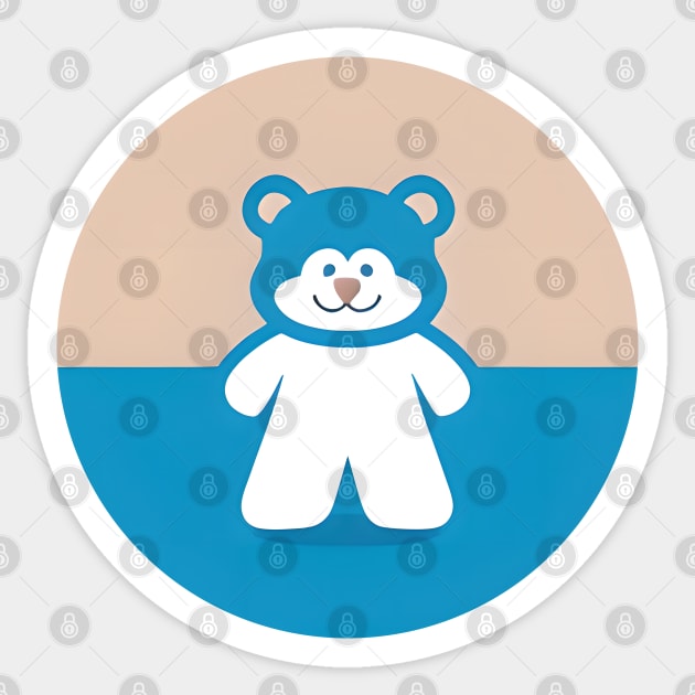 blue teddy bear Sticker by ANW